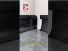 Rodapé LED de alumínio | Acabamento de base de parede moderno com iluminação ambiente #aluminumtrim