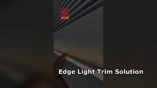 Faixa de acabamento de teto LED de alumínio｜Edge + luz ambiente 2 em 1