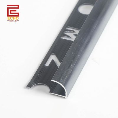 Decorativo Níquel cinza Bullnose Chapa Borda Trim Profil Redondo Chapa Borda Trim