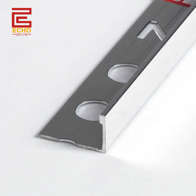 10mm Decorativo Cerâmica Transition Strip Grey Chrome Tile Edge Strip