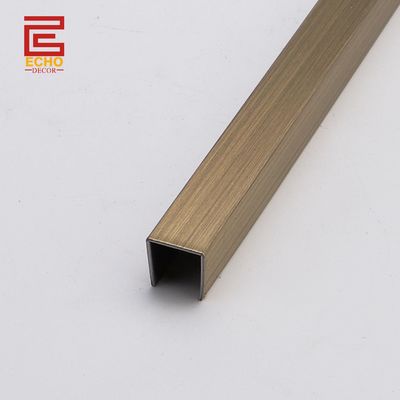 Metal U Channel Tile Trim Molding Flexible Tile Edge Trim para bordas de balcão