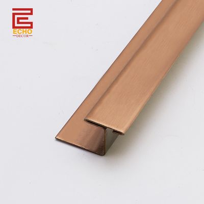 Telas de cerâmica metálica para piso de telha rosa ouro 3m piso e decoração telha borda de acabamento