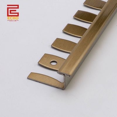 CE ISO 6mm aço inoxidável azulejos Trim Metal azulejos de latão para azulejos piso Trim