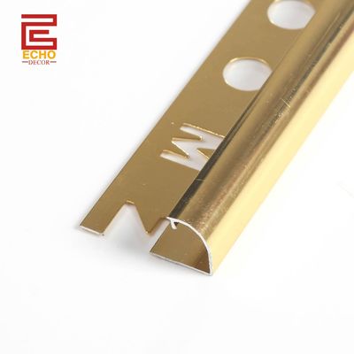 Trim de borda de borda de ouro de alumínio Bullnose para proteção de bordas de cerâmica