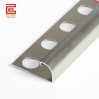 1 4 Rondas Champagne Bronze Tile Trim Alumínio Tile Edge Molding Profile 2,7m