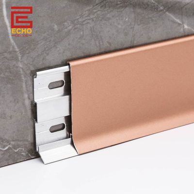 Tabuleiro de saia fina Trim de piso 3m Rosa de ouro Tabuleiros de saia perfil