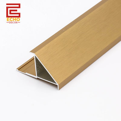 Matte Gold Panel de parede Corner Trim Molding 10mm de alumínio exterior Corner Trim