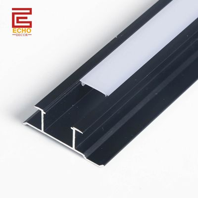 Perfil LED de alumínio preto flexível de 3 m para decoração de teto