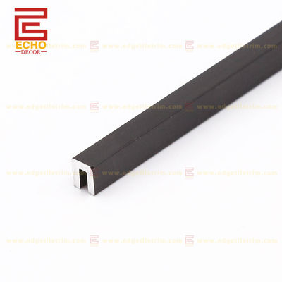 Revestimento de azulejos de alumínio preto Backsplash azulejos de parede Faixas de borda 15mm