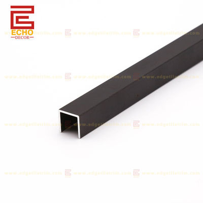 Extrusões Chapa de alumínio Trim U Channel Profil de metal 12 mm Preto