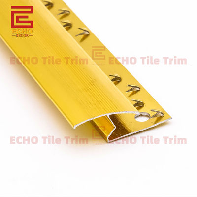 Alumínio Lvt Tile To Carpet Trim Metal Gold Carpet Edge Strip