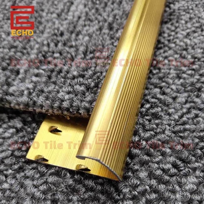 Almofada de ouro de alumínio Trim Metal Tapete End Strip para piso