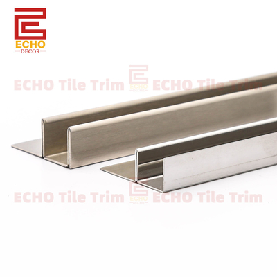 F forma de aço inoxidável acabamento de telha 9-12mm para painéis de vidro de chuveiro